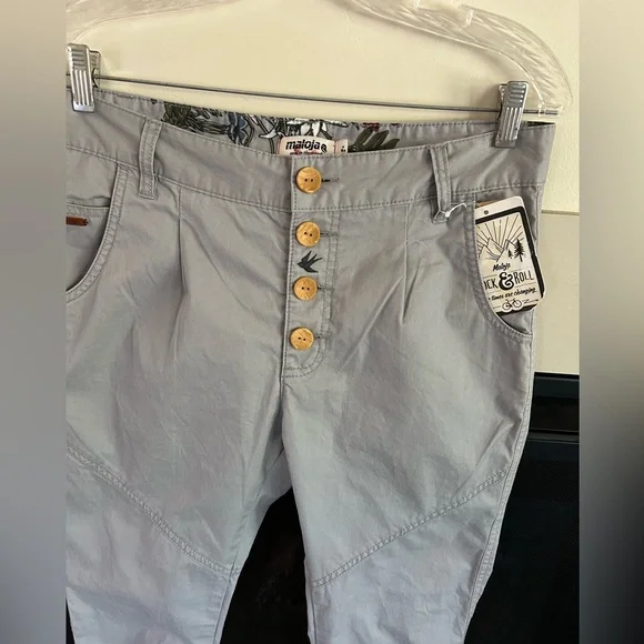 Maloja CharlyM Twill Bike Pants in Light Gray Smoke Size Medium Hiking Outdoors - Picture 15 of 16